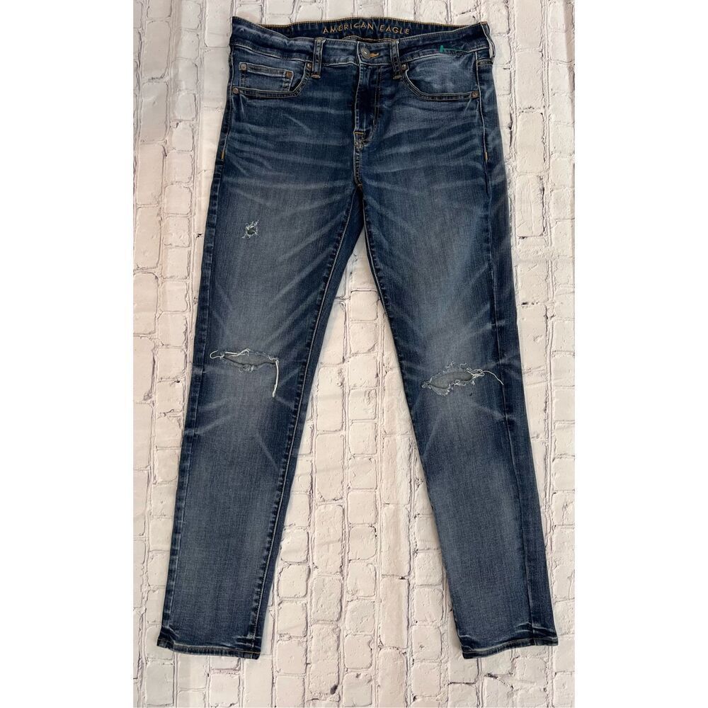 American Eagle Men's 32x30 Next Level Flex Slim Fit Jeans Dark Wash Skinny